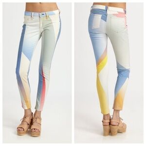 Rag & Bone Women's Legging Skinny Jeans Goetz Geometric Print Colorful 26